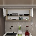 Ver imagem 3 de Armário Aéreo Cozinha Compacta 15mm Modulado - Dubai/branco