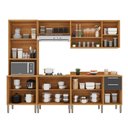 Ver imagem 4 de Cozinha Completa 12 Portas Cooktop 5 Bocas Paris 5 Peças Salleto:cinamomo/grafite