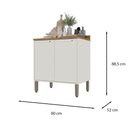 Ver mais imagens de Cozinha Completa 12 Portas Cooktop 5 Bocas Paris 5 Peças Salleto:cinamomo/grafite