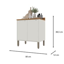 Cozinha Completa 12 Portas Cooktop 5 Bocas Paris 5 Peças Salleto:cinamomo/grafite - 8