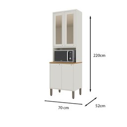 Cozinha Completa 12 Portas Cooktop 5 Bocas Paris 5 Peças Salleto:cinamomo/grafite - 10