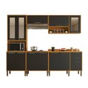 Ver imagem 3 de Cozinha Completa 12 Portas Cooktop 5 Bocas Paris 5 Peças Salleto:cinamomo/grafite