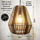 Ver imagem 2 de Luminária Teto Pendente Rústica Madeira Corda Náutica Imbuia