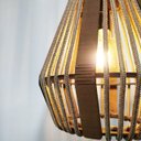 Ver imagem 6 de Luminária Teto Pendente Rústica Madeira Corda Náutica Imbuia