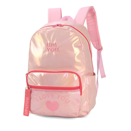 Mochila Costas Juvenil Luxo Up4you I Love You Brilho:rosa - 3