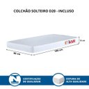 Ver imagem 3 de Conjunto Cama Solteiro Princesas Rosa MDF com Colchão Proteção Lateral Infantil Menina Linda
