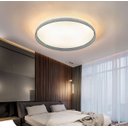 Ver imagem 1 de Lustre Plafon Led 60w Cinza Redondo 40cm Multicor Bivolt