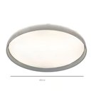 Ver imagem 4 de Lustre Plafon Led 60w Cinza Redondo 40cm Multicor Bivolt