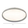 Lustre Plafon Led 60w Cinza Redondo 40cm Multicor Bivolt - 4