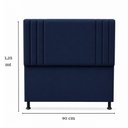 Ver imagem 2 de Cabeceira Isis Azul Marinho 90 cm