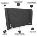 Ver imagem 4 de Cabeceira Cama Box King 195cm Nilo P05 Linho Cinza Escuro - Lyam Decor