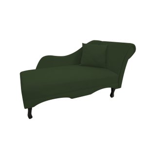 Recamier Decorativo Sara Suede Verde Com Almofada Mz Decor