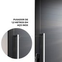 Ver imagem 4 de Porta de Alumínio Pivotante com Fechadura Digital 268x130cm Lucasa Eccellente Abertura Esquerda Preto