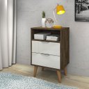 Ver imagem 1 de Mesa de Cabeceira Quarto Atenas com 2 Gavetas