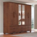 Ver imagem 2 de Guarda Roupa Bipartido 6 Portas 6 Gavetas Ouro Café - Fn