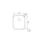 Ver imagem 2 de Cuba Tramontina 34x40x18cm Dora 34 Bl Aço Inox Acetinado