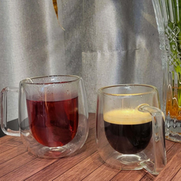 Jogo de Xícaras de Café de Vidro Borossilicato Coffee Time Parede Dupla Conjunto Caneca Café Chá 220 - 2