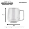 Jogo de Xícaras de Café de Vidro Borossilicato Coffee Time Parede Dupla Conjunto Caneca Café Chá 220 - 4