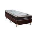 Ver imagem 1 de Cama Box Solteiro: Colchão Molas Ortobom SuperPocket Sleep King + Box Suede Brown(88x188)
