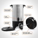 Ver imagem 2 de Elite Gourmet Cafeteira Elétrica de 40 Xícaras com Dispensador Duplo (inox)