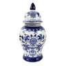 Pote Potiche Azul e Branco 37x19cm Porcelana Decoração - 1