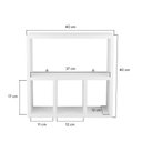 Ver imagem 4 de Nicho Decorativo Organizador para Banheiro Branco 40cm Nancy