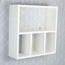 Ver imagem 2 de Nicho Decorativo Organizador para Banheiro Branco 40cm Nancy