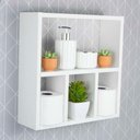 Ver imagem 1 de Nicho Decorativo Organizador para Banheiro Branco 40cm Nancy