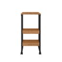 Ver imagem 4 de Mesa Auxiliar Fit com Rodízios e Duas Prateleiras Multiuso