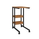 Ver imagem 3 de Mesa Auxiliar Fit com Rodízios e Duas Prateleiras Multiuso