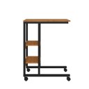 Ver imagem 5 de Mesa Auxiliar Fit com Rodízios e Duas Prateleiras Multiuso