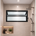 Ver imagem 1 de Vitro Basculante 40x100 Alumínio Preto Vidro Liso