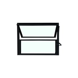 Vitro Basculante Preto 40x100 Linha Esmeralda Vidro Liso - 1