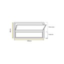 Ver imagem 2 de Vitro Basculante Preto 40x100 Linha Esmeralda Vidro Liso