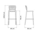 Ver imagem 4 de Cadeira Tramontina Safira Alta Bar em Polipropileno e Fibra de Vidro Terracota