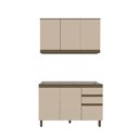 Ver imagem 2 de Cozinha Compacta 2 Peças Connect 6 Portas 3 Prateleiras MDF 120cm Duna Cristal
