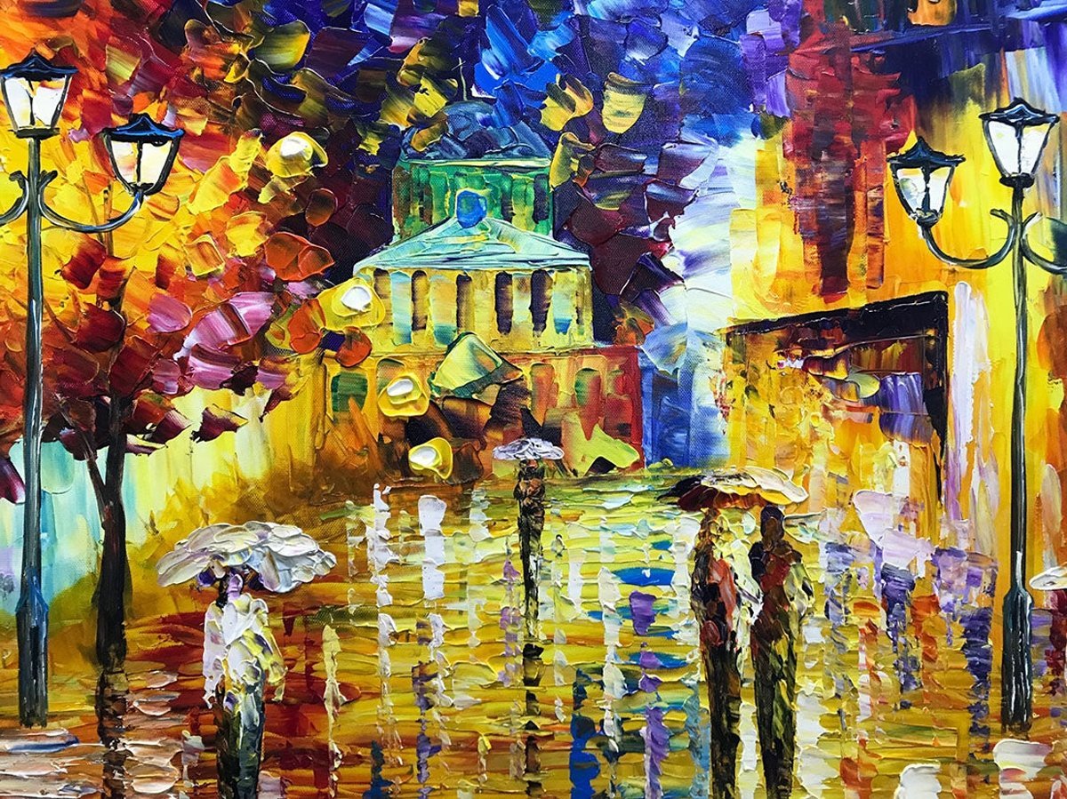 Quadro Pintura Tela movimentadas abstrato imagens 5399: 90cm (A) x 140cm (L) - 4