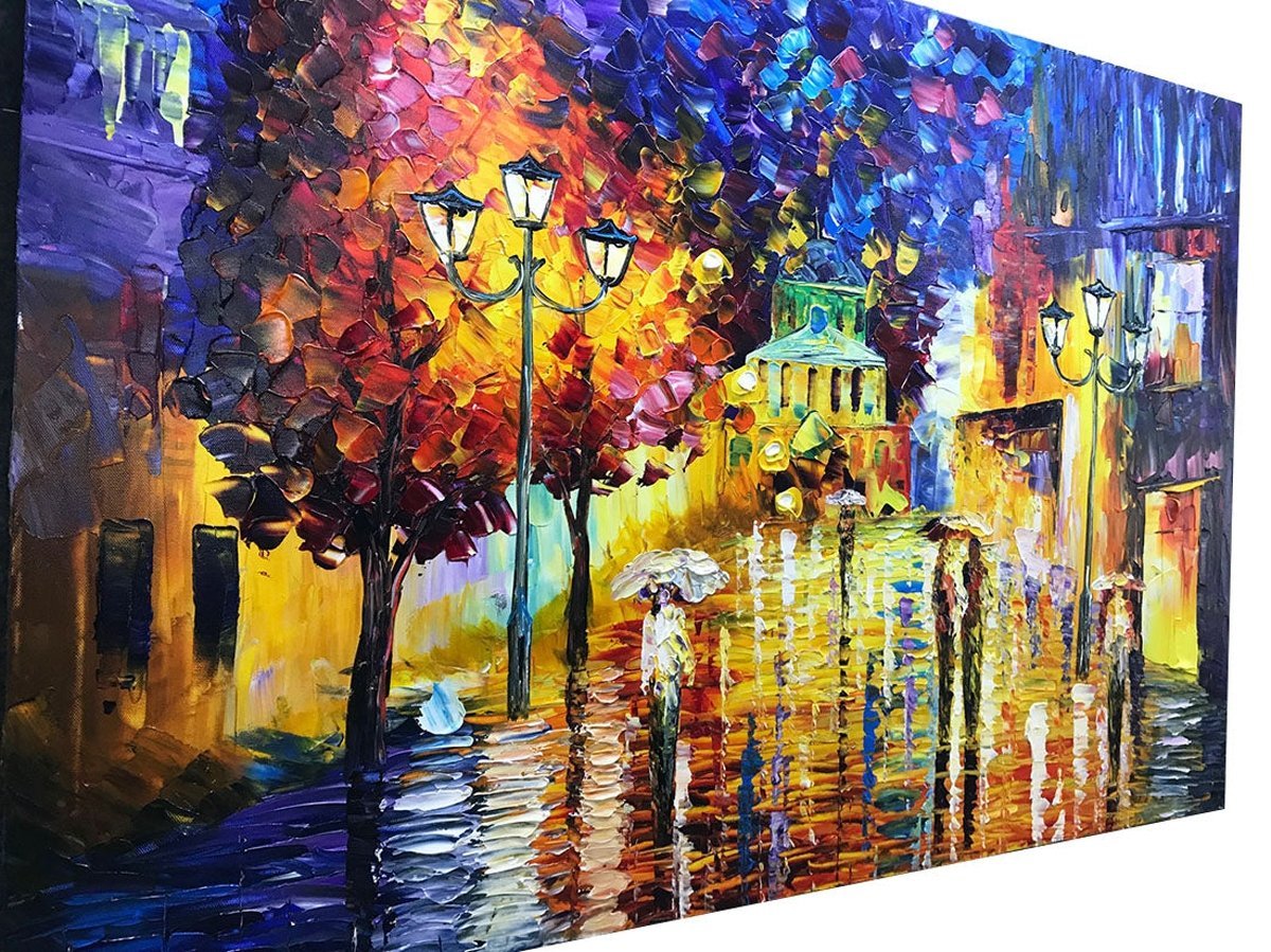 Quadro Pintura Tela movimentadas abstrato imagens 5399: 90cm (A) x 140cm (L) - 3