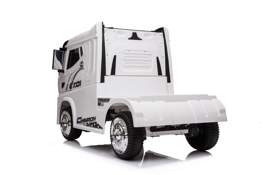 Caminhão Elétrico Infantil com Carreta (Baú) 12V Branco Bel - Fátima Criança