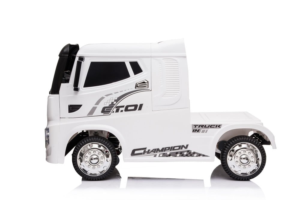 Caminhão Elétrico Infantil com Carreta (Baú) 12V Branco Bel