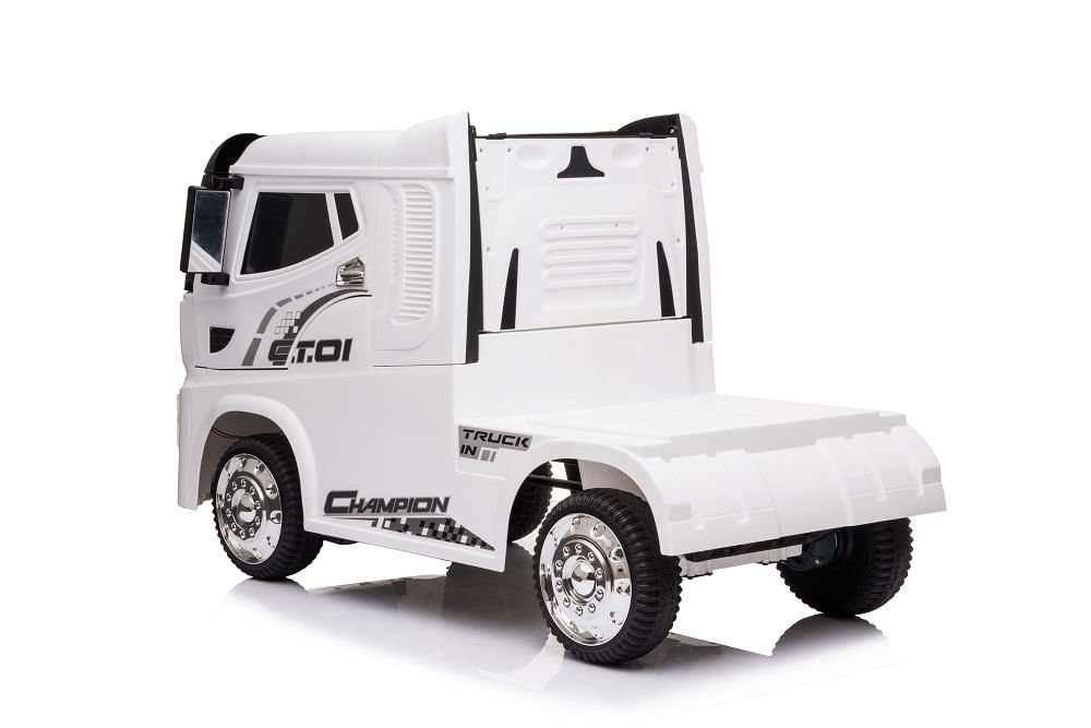 Caminhão Elétrico Infantil com Carreta (Baú) 12V Branco Bel