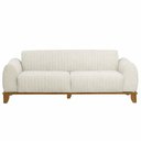 Ver imagem 5 de Sofá Molino 3 Lugares 210cm Pés Madeira Castanho Bouclé Off White - Nexta Casa