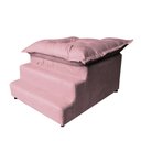 Ver imagem 1 de Escada Nick Sofá Cama Pets Cães Gatos Ossinho Rosa