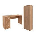 Ver imagem 1 de Conjunto para Escritório Mesa/armário Amêndoa Tecnomobili