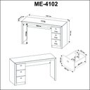 Ver imagem 6 de Conjunto para Escritório Mesa/armário Amêndoa Tecnomobili