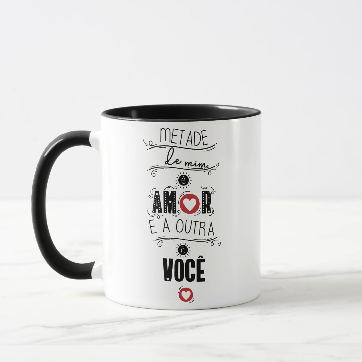 Caneca Personalizada Metade De Mim É Amor - Dia Dos Namorado - 2