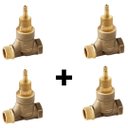 Ver imagem 1 de Kit 4 Base Registro Pressão Docol 3/4 Anti-horário 1/2volta