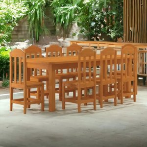 Mesa Safira em Madeira Maciça 220x88 com 8 Cadeiras Mel Nemargi