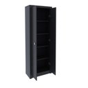 Ver imagem 5 de Kit Estante de Canto e Armário 2 Portas Preto Mdp Escritório Consultório Sala de Estar