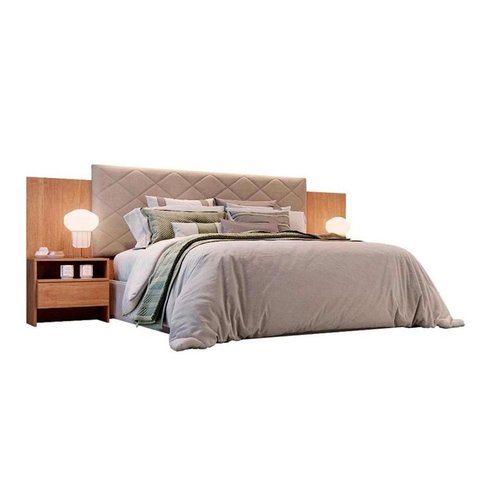 Cabeceira Cama Box Madeirado Casal Everest Plus c/ 2 Gavetas Cumaru - Novo Horizonte
